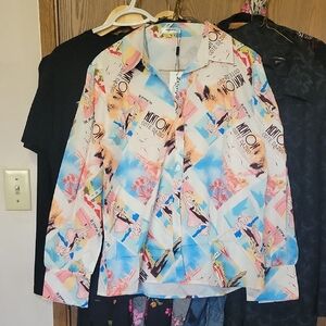 Zeagoo Multicolor Graphic Women's Blazer